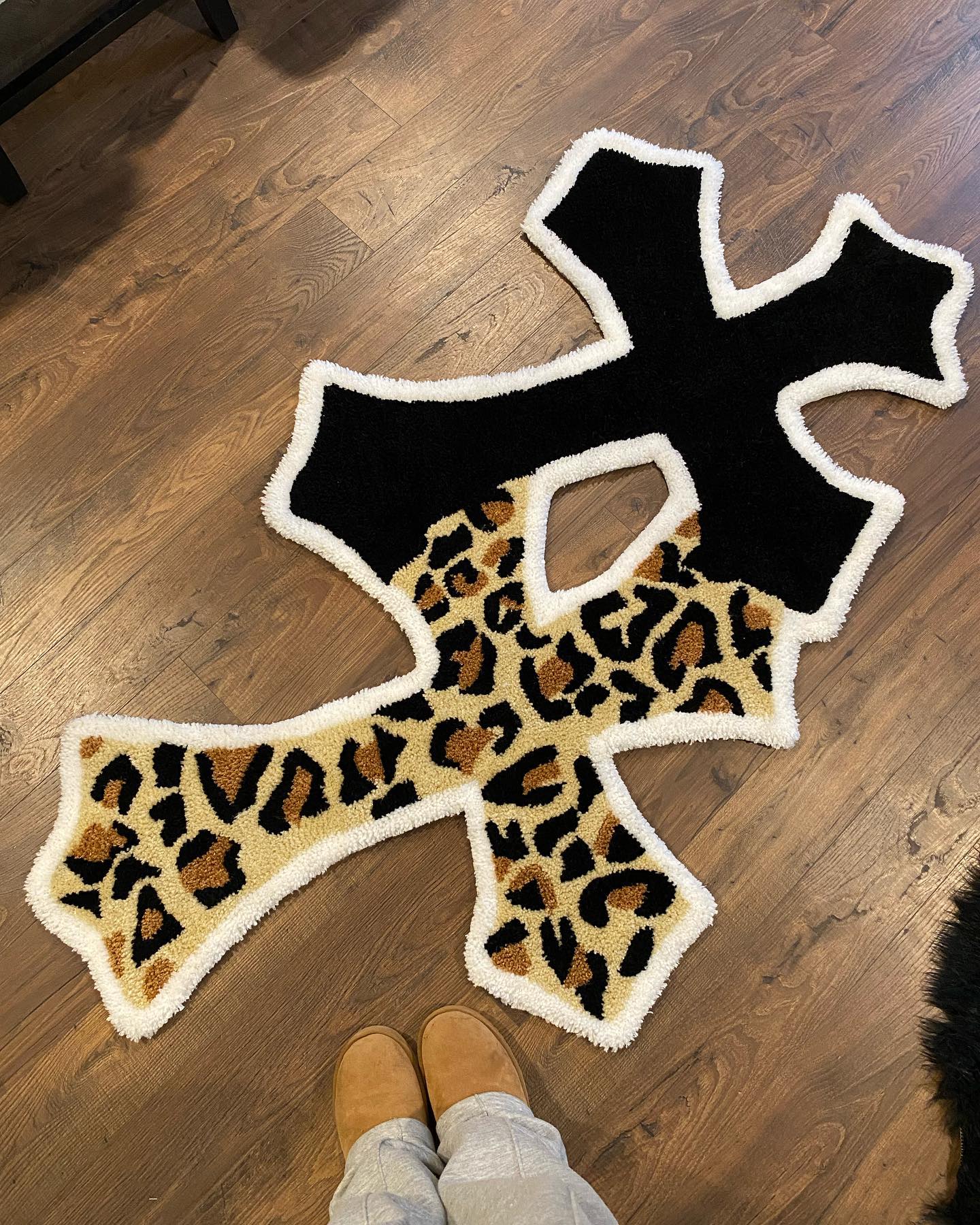 Chrome Hearts Cross Logo-Inspired Tufted Rug