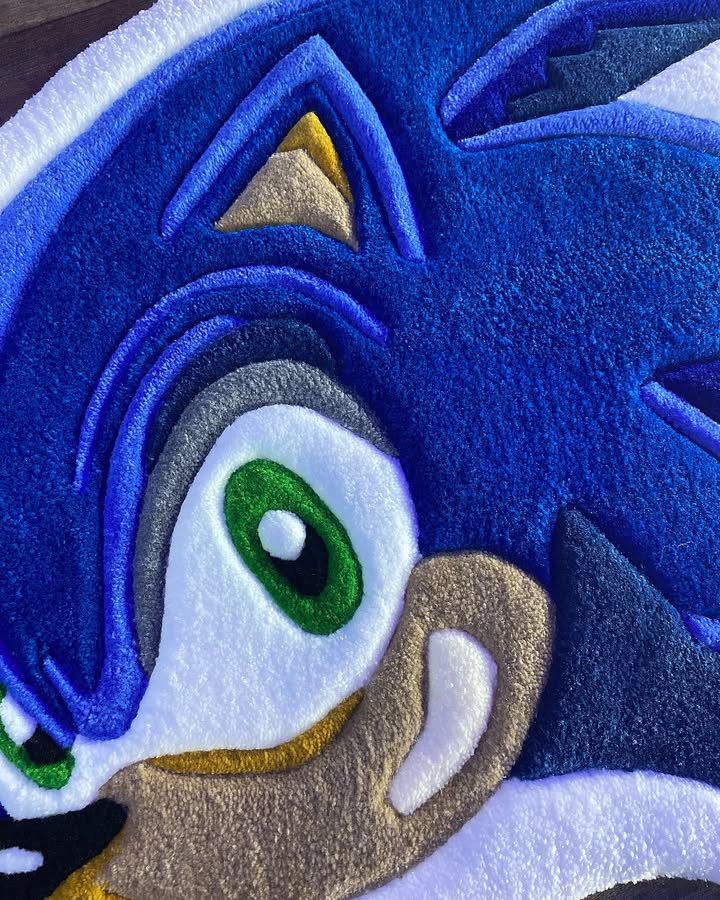 Sonic Hedgehog Custom Tufted Rug