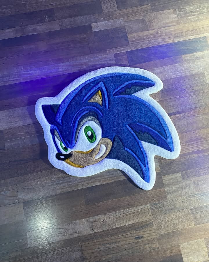 Sonic Hedgehog Custom Tufted Rug