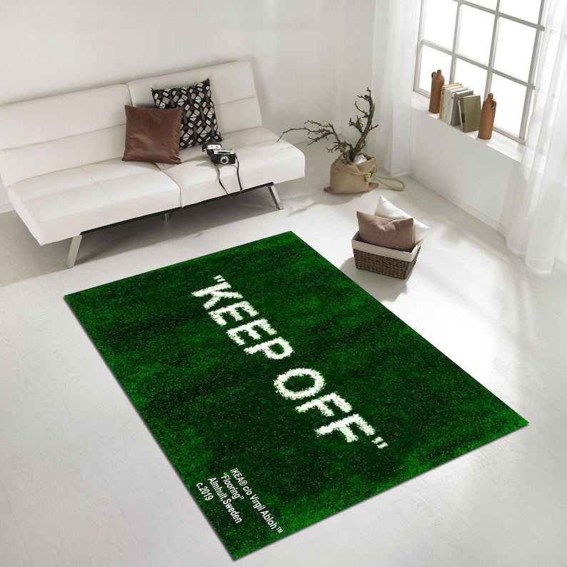 Off white keep off rug size best sale