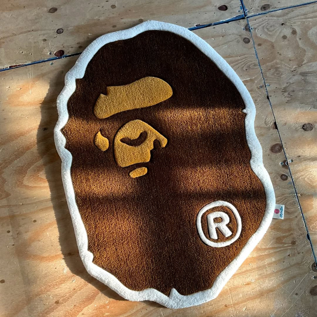 BAPE Wool Rug Custom Tufted Carpet 120x95 cm - Main Image