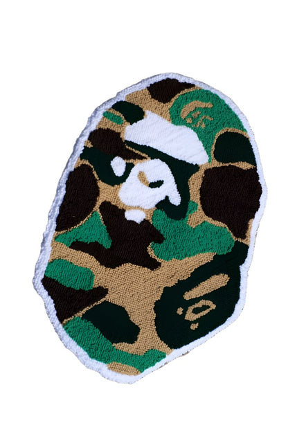 BAPE Camo Ape Head Custom Tufted Rug