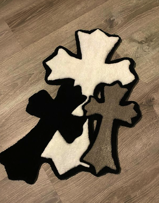 Chrome Hearts-Inspired Custom Tufted Rug 2