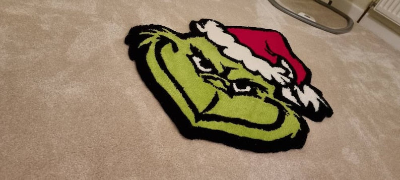 Custom Grinch Christmas Tufted Rug 3