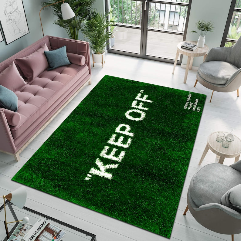 Off White Inspired Keep Off Custom Tufted Rug Carpet In Any Color