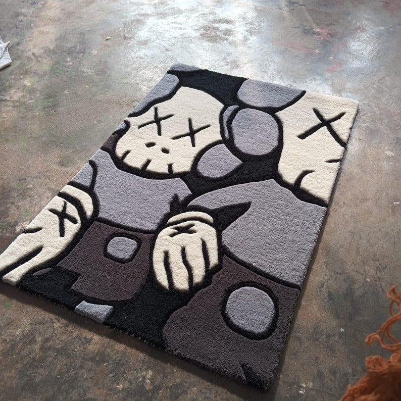 Rectangular KAWS-Inspired Tufted Rug – Any Size, Any Shape Carpet