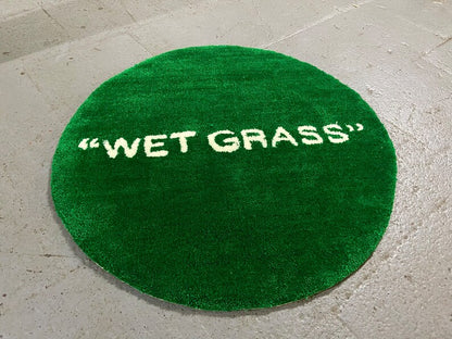 Round “Wet Grass” Custom Tufted Rug