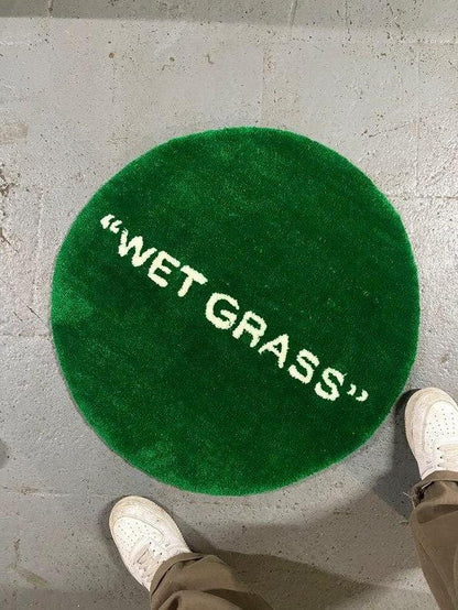 Round “Wet Grass” Custom Tufted Rug 3