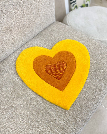 Yellow Heart Custom Tufted Rug