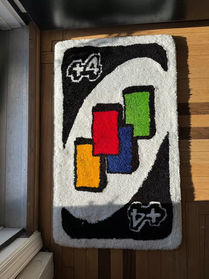 Uno Skin Rug Uno Card Inspired Rug